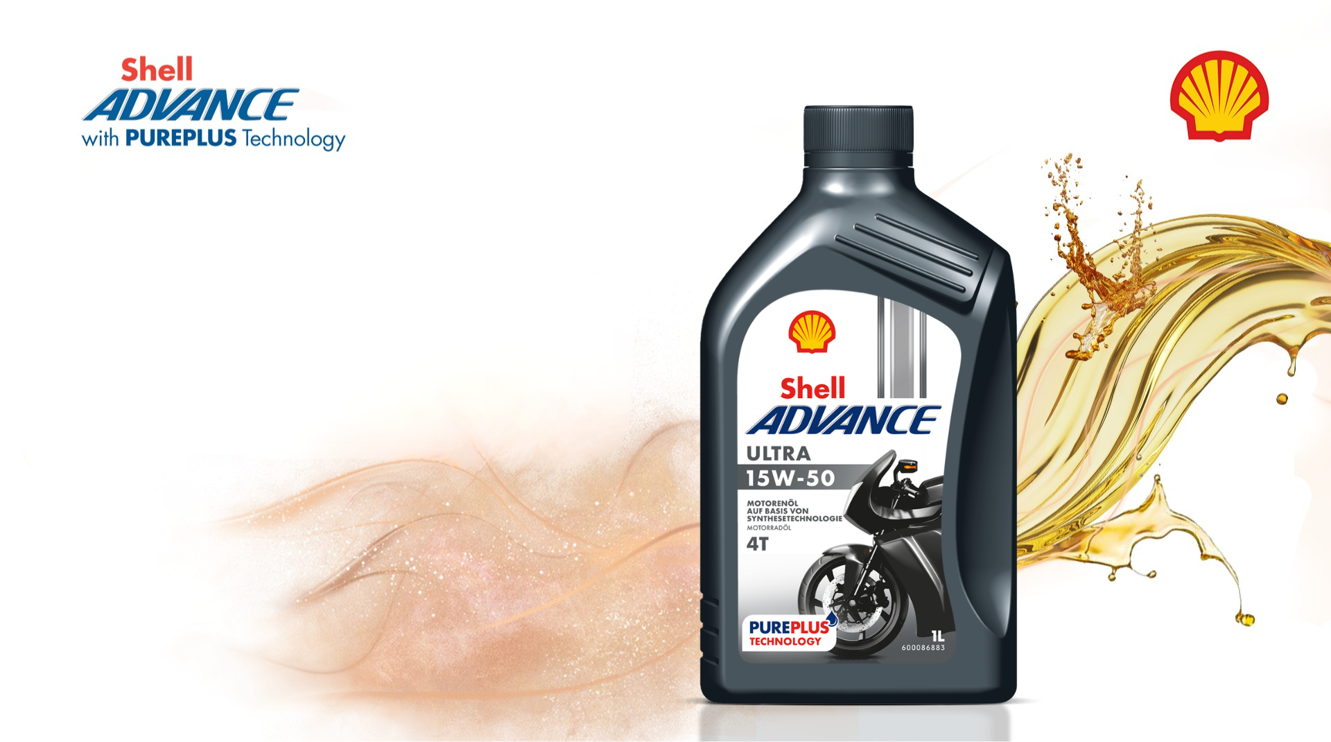 Оригінальна мотоолива Shell Advance з технологією PurePlus